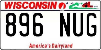 WI license plate 896NUG