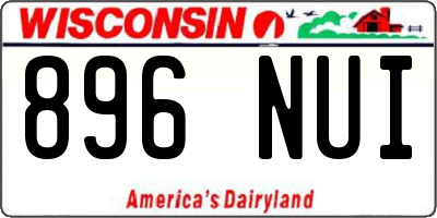 WI license plate 896NUI