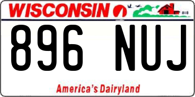 WI license plate 896NUJ