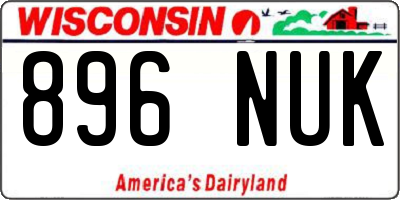 WI license plate 896NUK