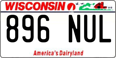 WI license plate 896NUL
