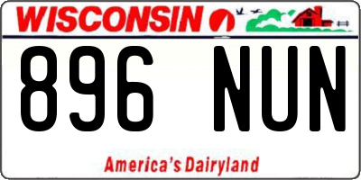 WI license plate 896NUN