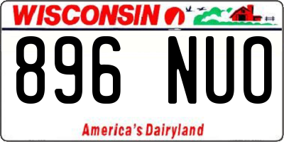 WI license plate 896NUO