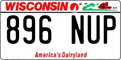 WI license plate 896NUP