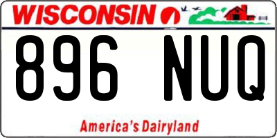 WI license plate 896NUQ