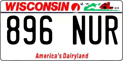 WI license plate 896NUR