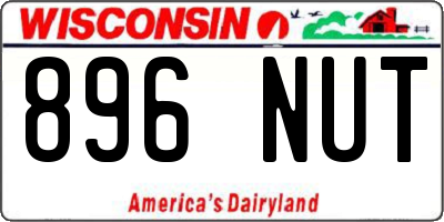 WI license plate 896NUT