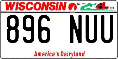 WI license plate 896NUU