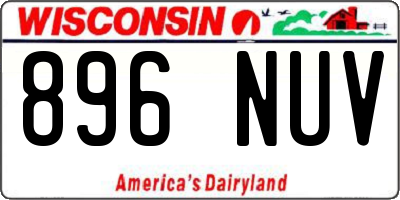 WI license plate 896NUV
