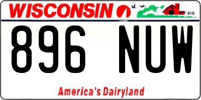 WI license plate 896NUW
