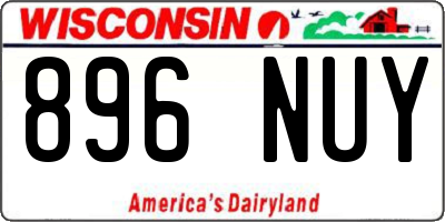 WI license plate 896NUY