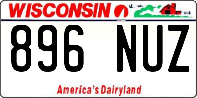 WI license plate 896NUZ