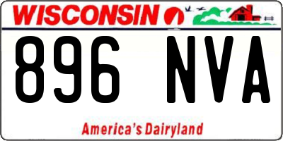 WI license plate 896NVA