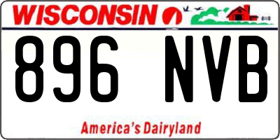 WI license plate 896NVB