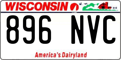 WI license plate 896NVC