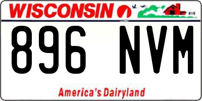 WI license plate 896NVM