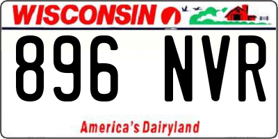 WI license plate 896NVR
