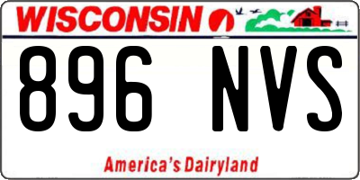 WI license plate 896NVS