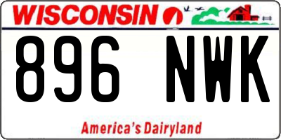 WI license plate 896NWK