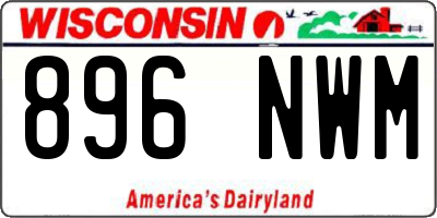 WI license plate 896NWM