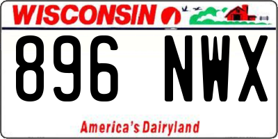WI license plate 896NWX