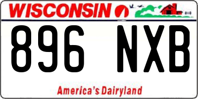WI license plate 896NXB