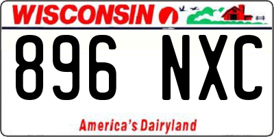WI license plate 896NXC