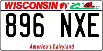 WI license plate 896NXE