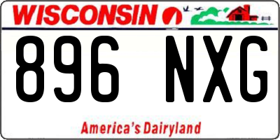 WI license plate 896NXG