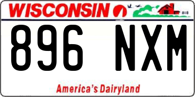 WI license plate 896NXM