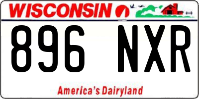 WI license plate 896NXR