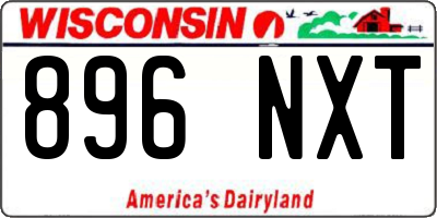 WI license plate 896NXT