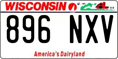 WI license plate 896NXV