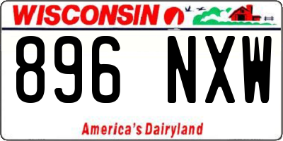 WI license plate 896NXW
