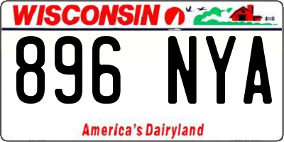 WI license plate 896NYA