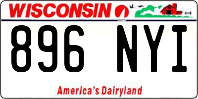 WI license plate 896NYI