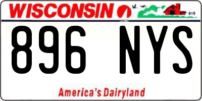 WI license plate 896NYS