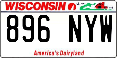 WI license plate 896NYW