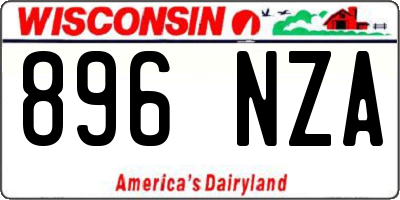 WI license plate 896NZA