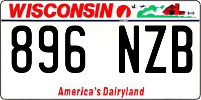WI license plate 896NZB