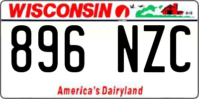 WI license plate 896NZC