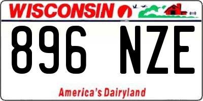 WI license plate 896NZE
