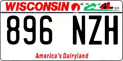 WI license plate 896NZH