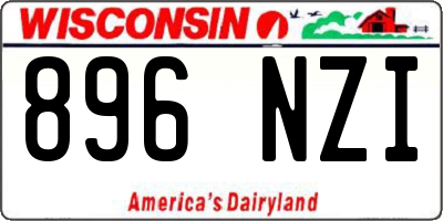 WI license plate 896NZI