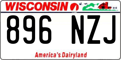 WI license plate 896NZJ