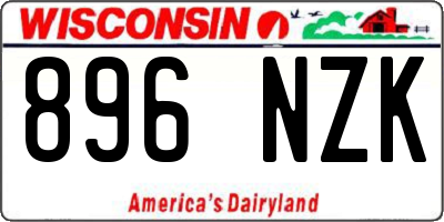 WI license plate 896NZK