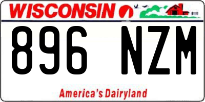 WI license plate 896NZM