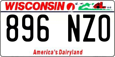 WI license plate 896NZO