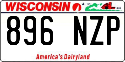 WI license plate 896NZP