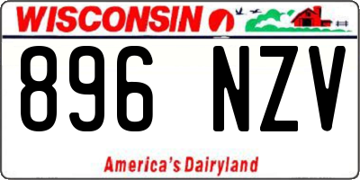 WI license plate 896NZV